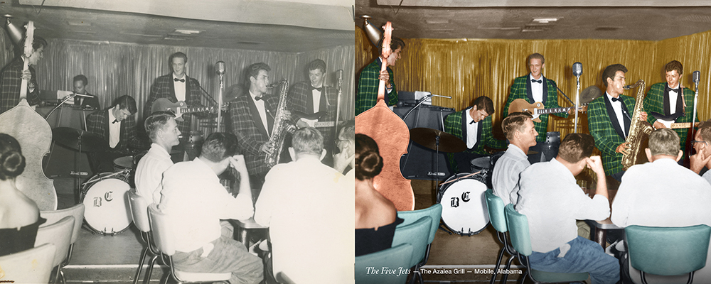 vintage colorization old band Chattanooga photo restoration
